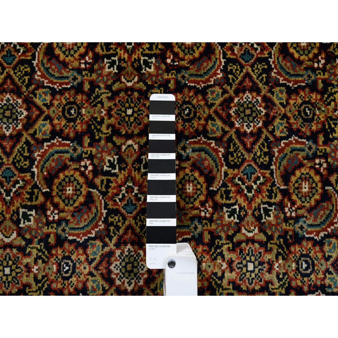 4'0" x 10'1" New Hand Knotted Black Wool Runner Oriental Rug - MOA10263540