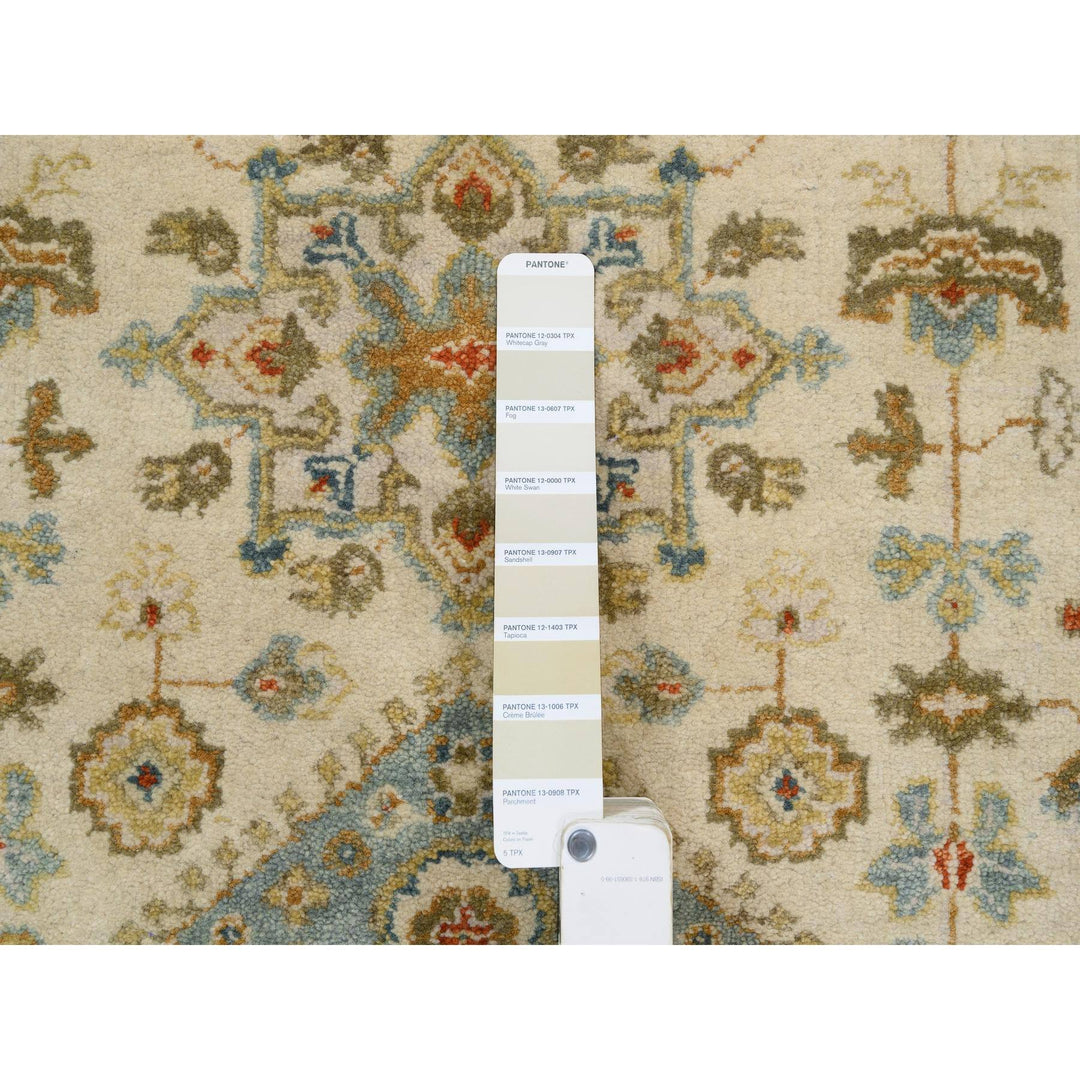 2'7" x 9'9" New Hand Knotted Ivory Wool Runner Oriental Rug - MOA10263665