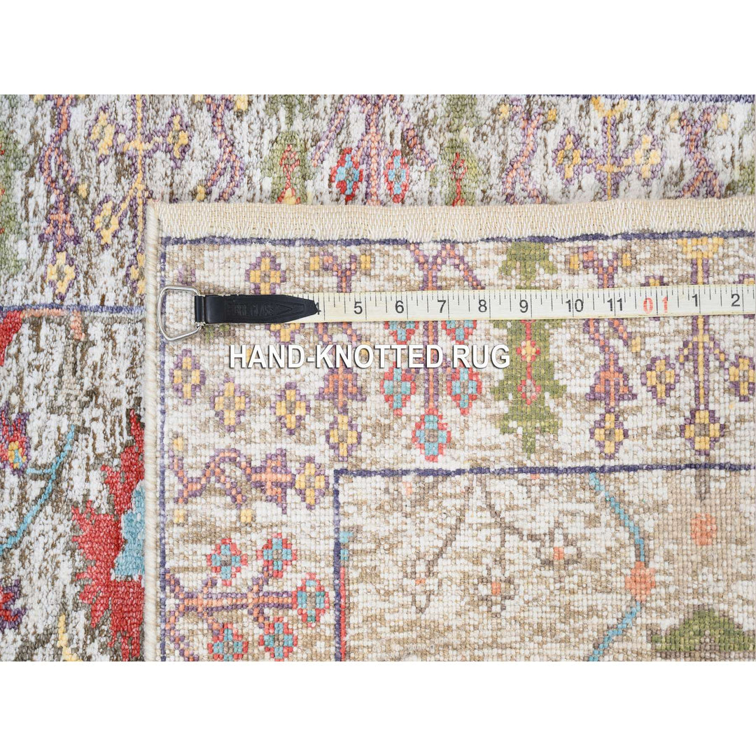 2'2" x 3'1" New Hand Knotted Beige Cotton Rectangle Oriental Rug - MOA10263741