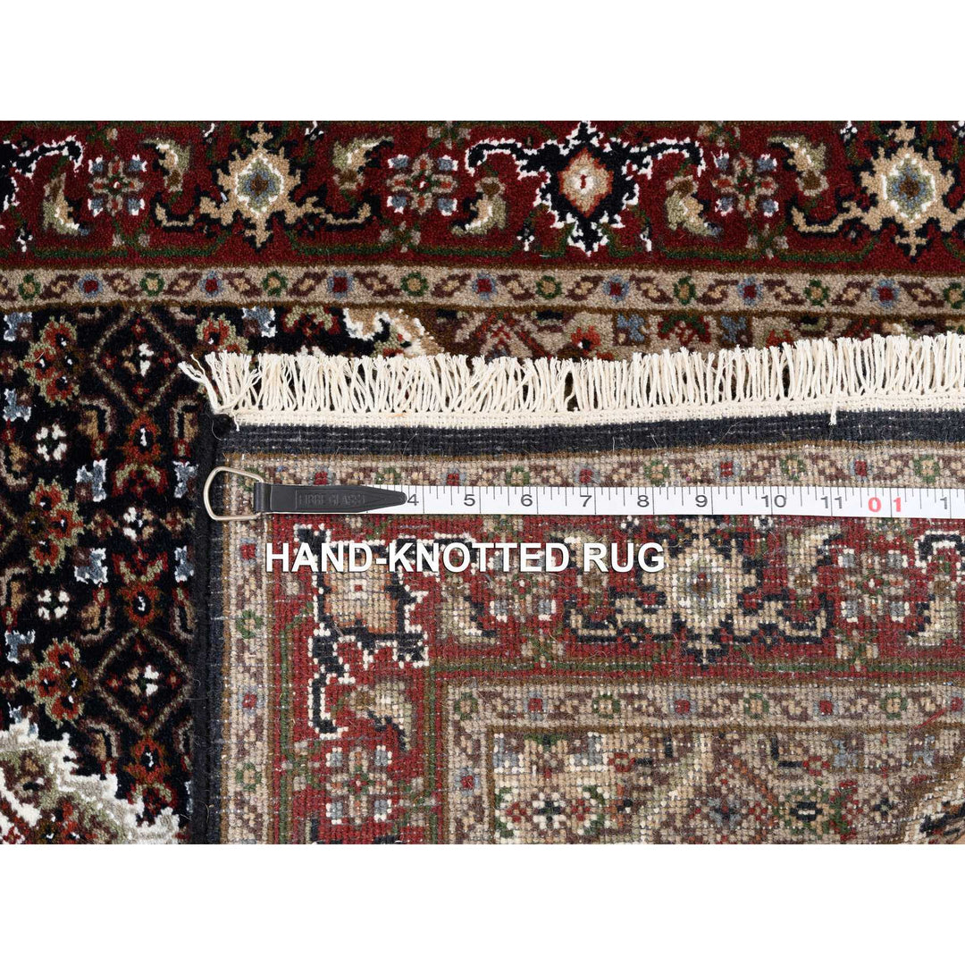 2'5" x 16'10" New Hand Knotted Black Wool Runner Oriental Rug - MOA10263839