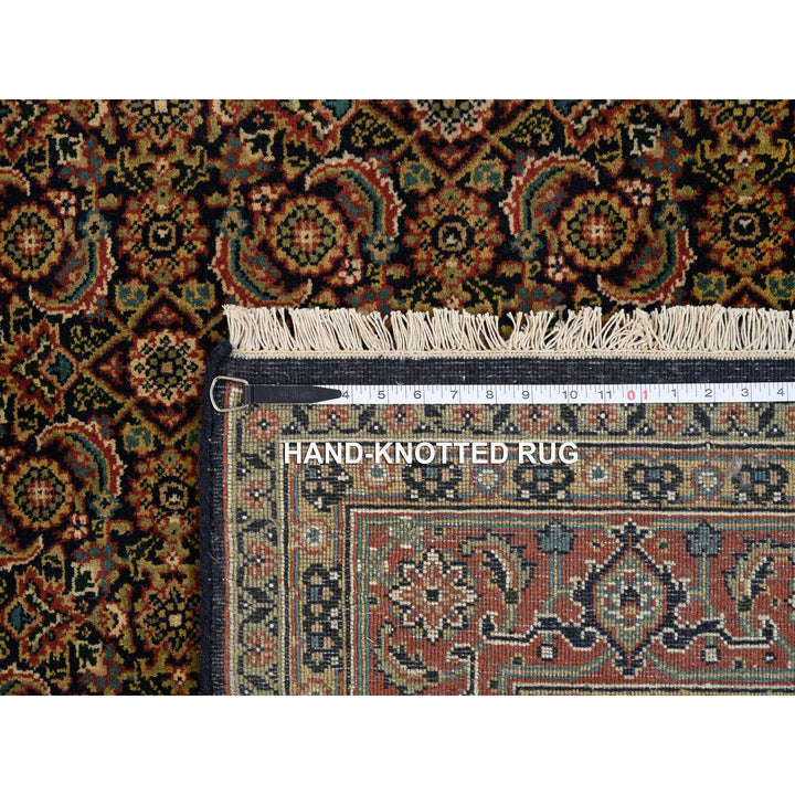 5'8" x 5'9" New Hand Knotted Black Wool Square Oriental Rug - MOA10263843