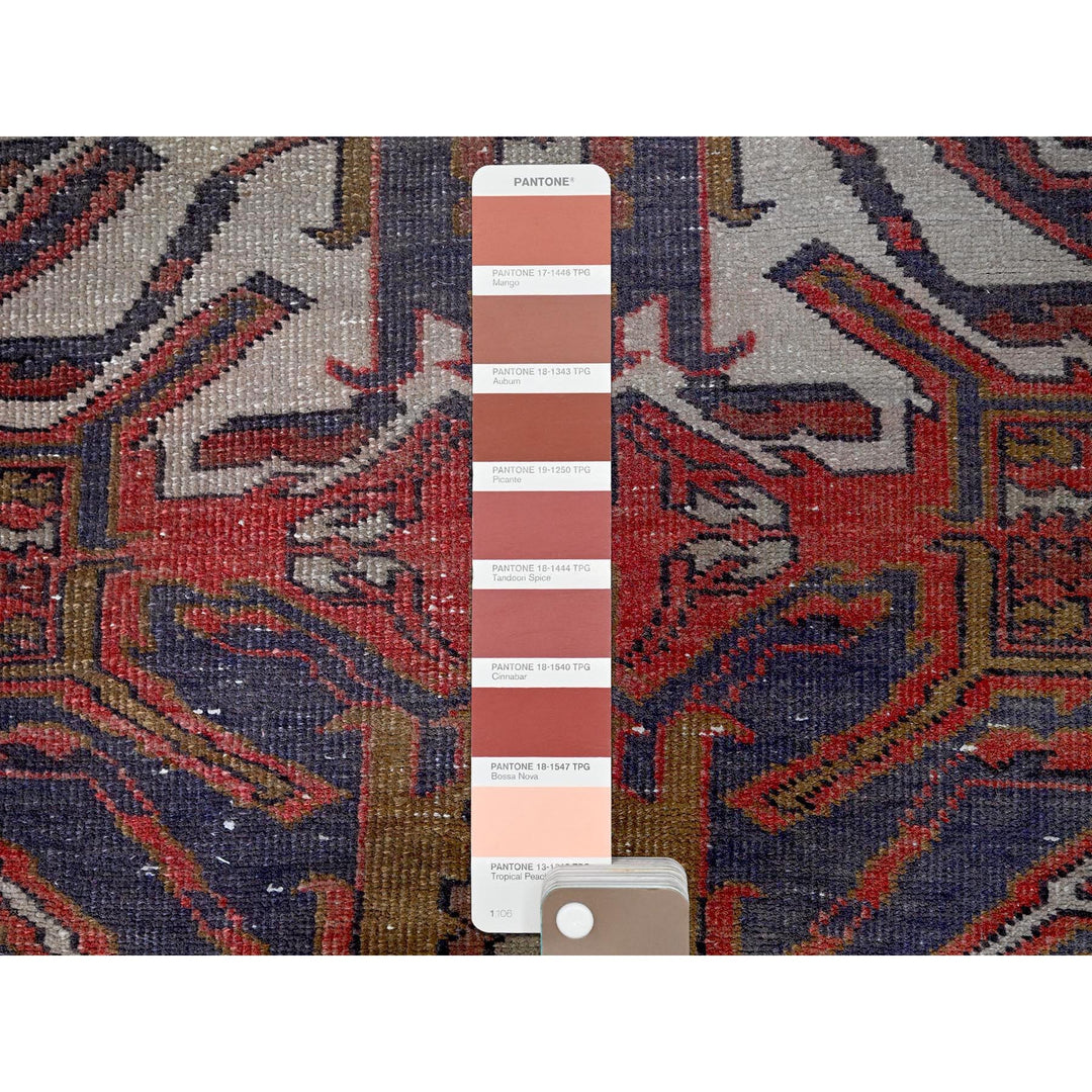 2'1" x 5'4" Vintage Hand Knotted Red Wool Runner Oriental Rug - MOA102638