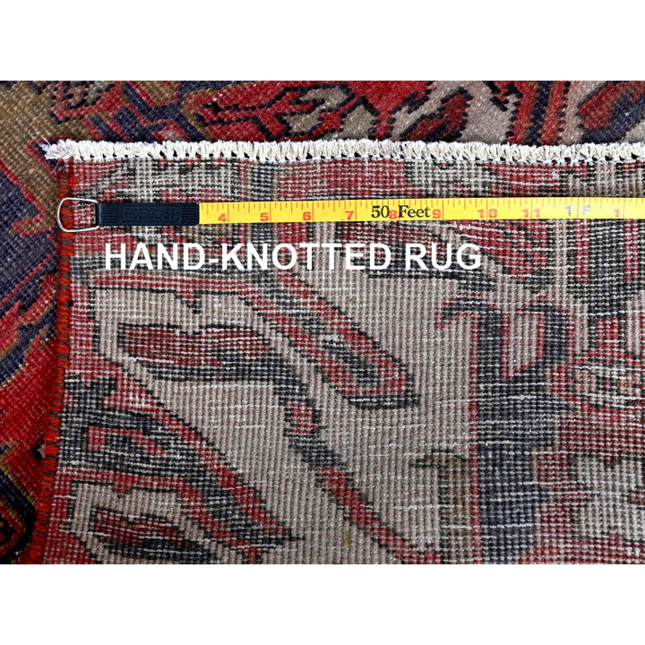 2'1" x 5'4" Vintage Hand Knotted Red Wool Runner Oriental Rug - MOA102638
