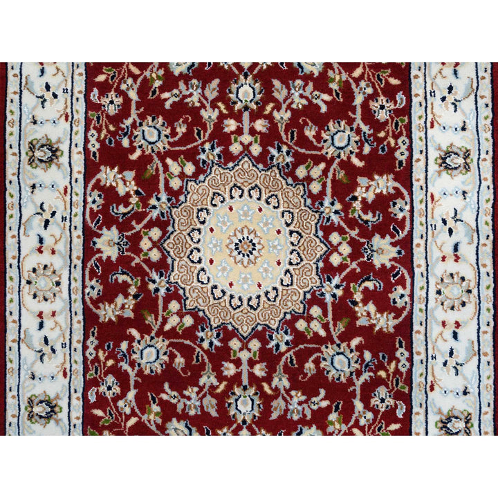 2'8" x 10'2" New Hand Knotted Red Wool Runner Oriental Rug - MOA10263973