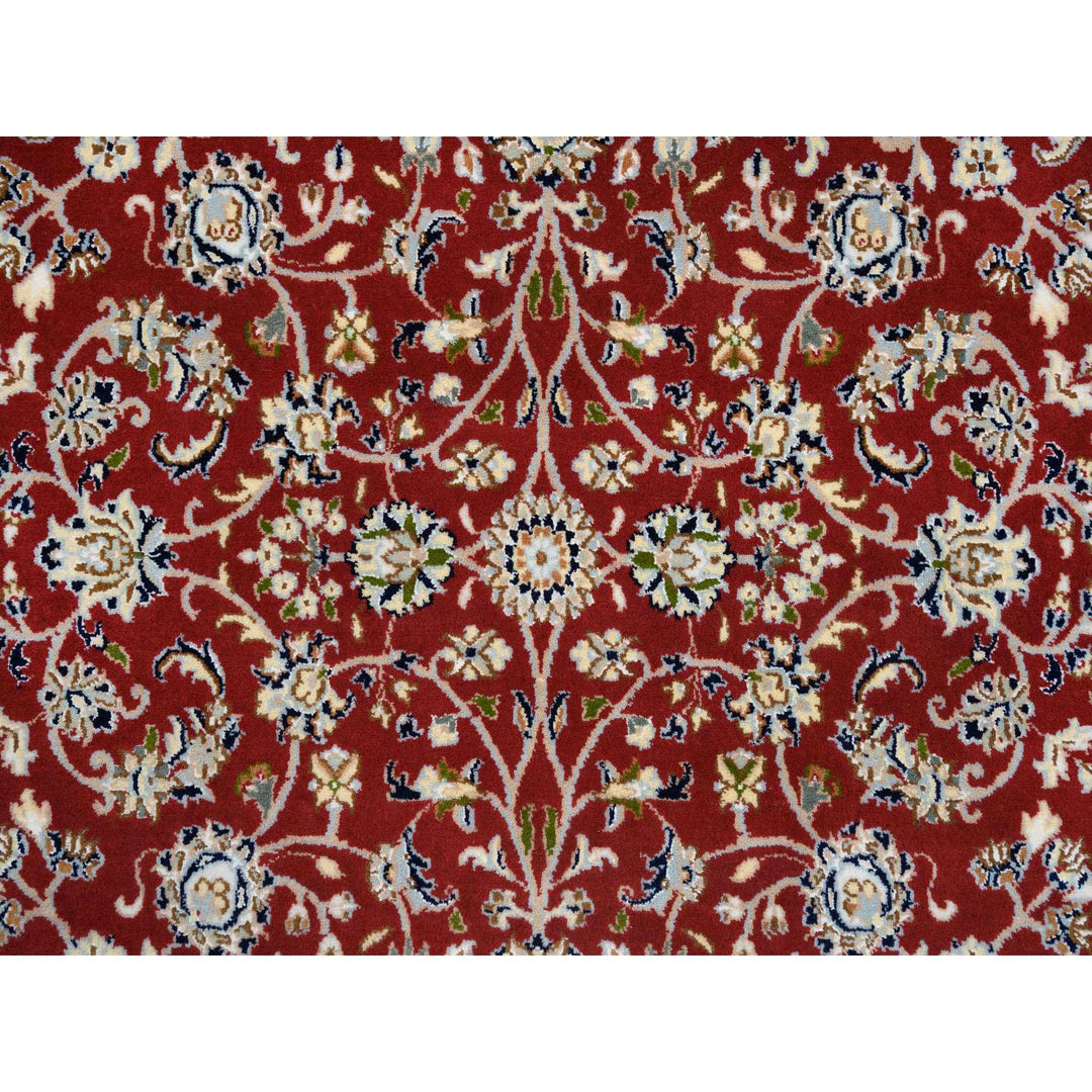 5'0" x 5'1" New Hand Knotted Red Wool Square Oriental Rug - MOA10264011