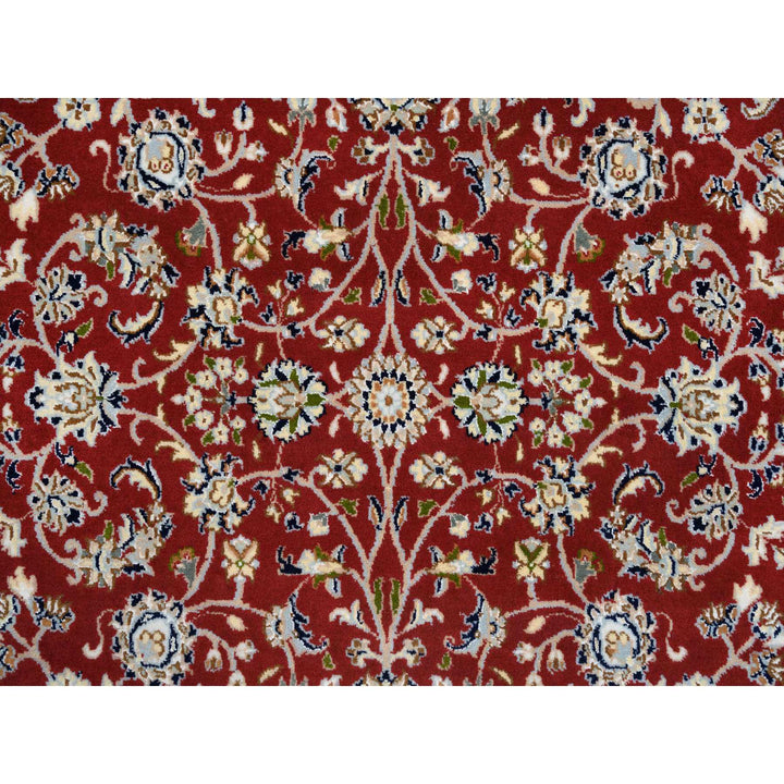 5'0" x 5'1" New Hand Knotted Red Cotton Square Oriental Rug - MOA10264011