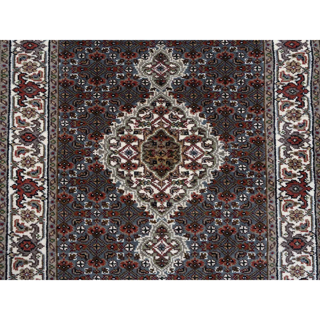 2'6" x 26'1" New Hand Knotted Grey Cotton Runner Oriental Rug - MOA10264090