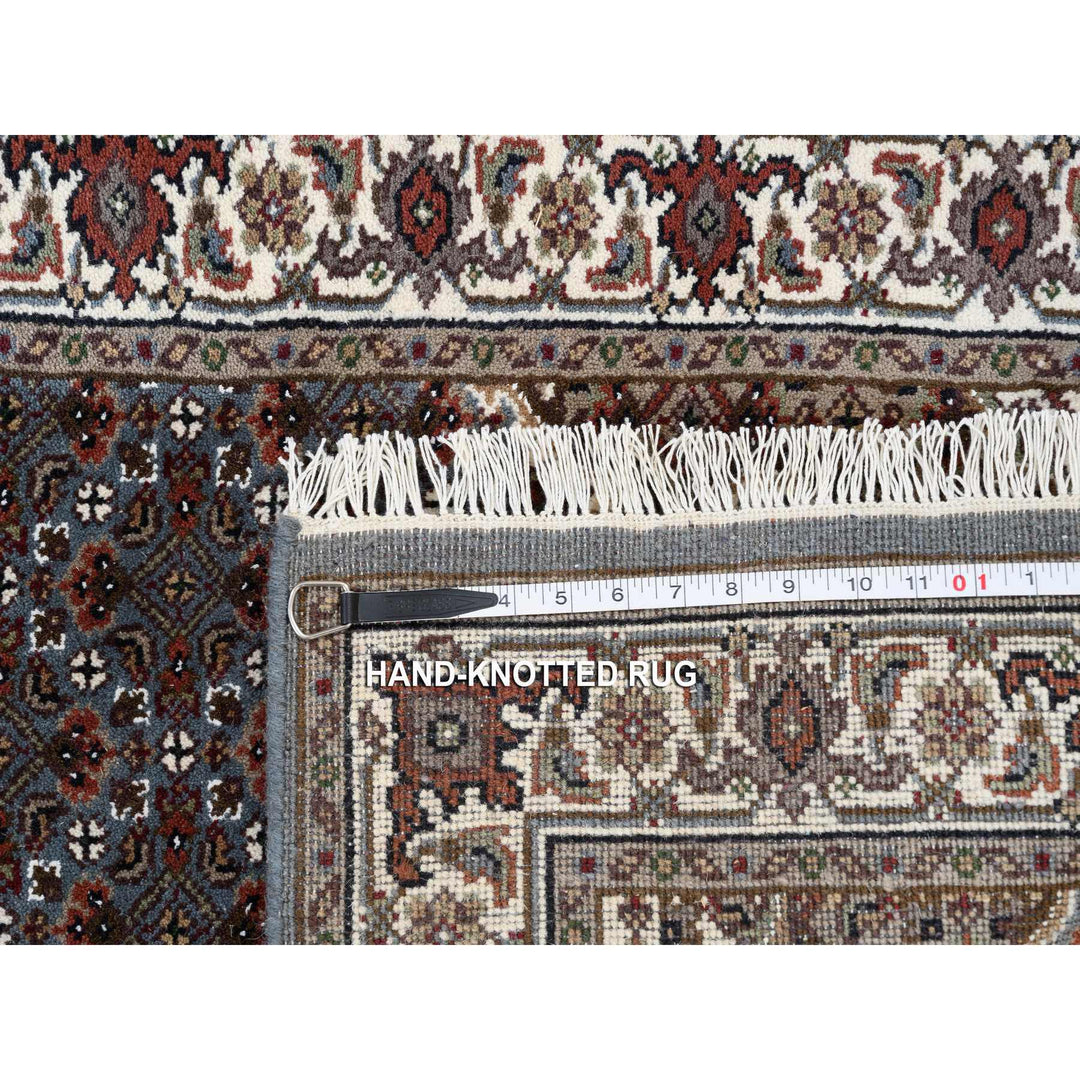 2'6" x 26'1" New Hand Knotted Grey Cotton Runner Oriental Rug - MOA10264090