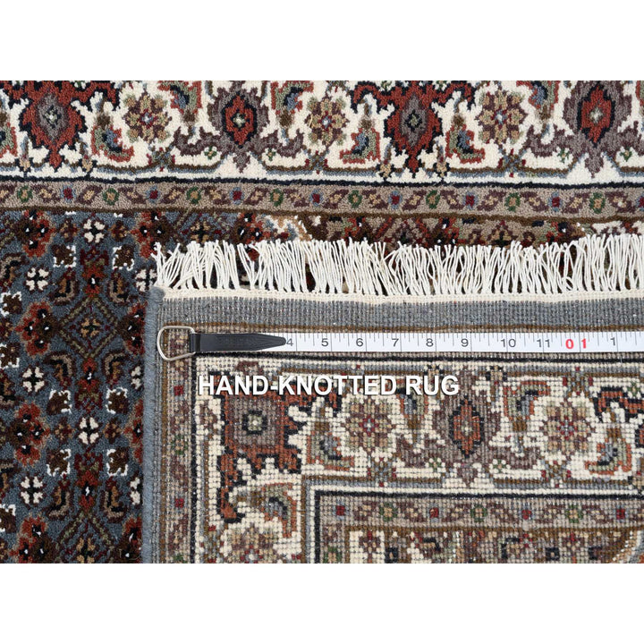 2'5" x 23'0" New Hand Knotted Grey Wool Runner Oriental Rug - MOA10264091