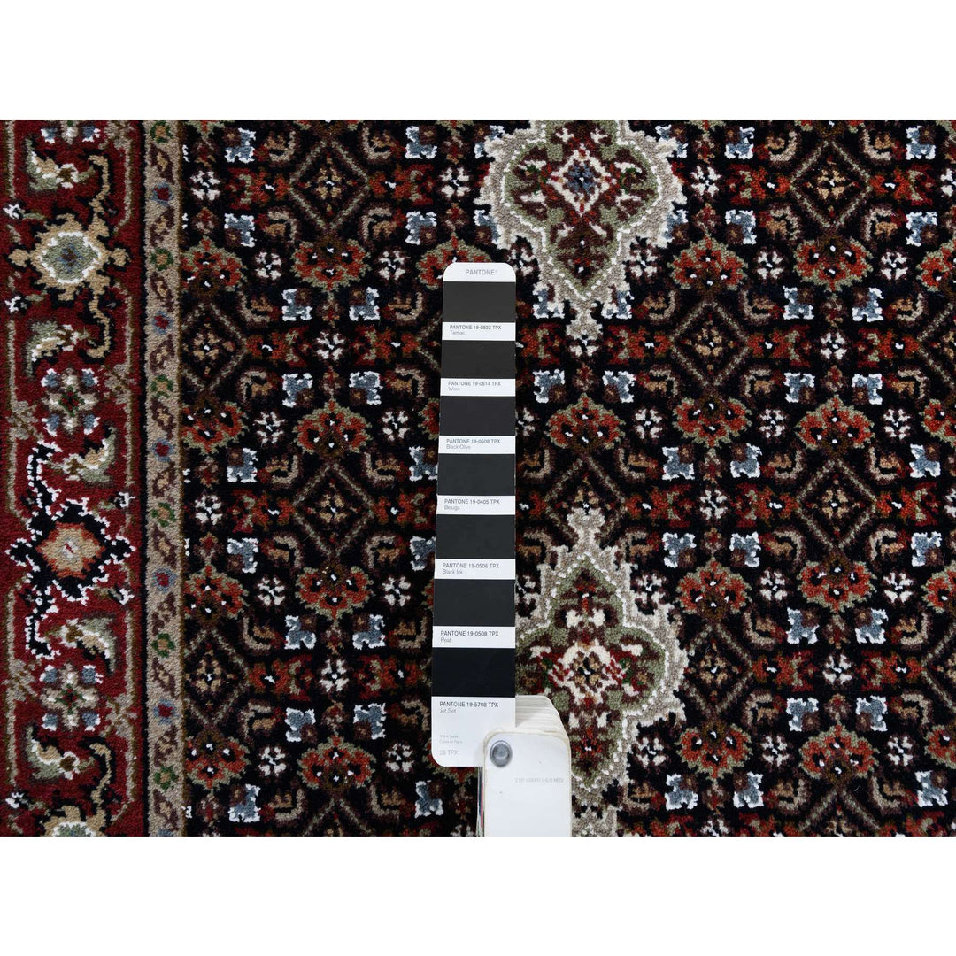 2'6" x 26'3" New Hand Knotted Black Cotton Runner Oriental Rug - MOA10264094