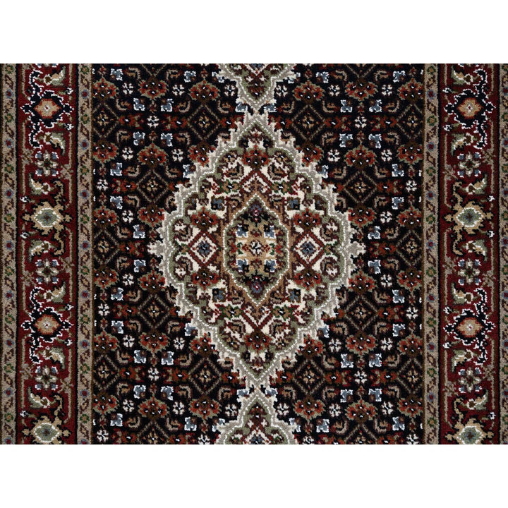 2'6" x 26'3" New Hand Knotted Black Wool Runner Oriental Rug - MOA10264094