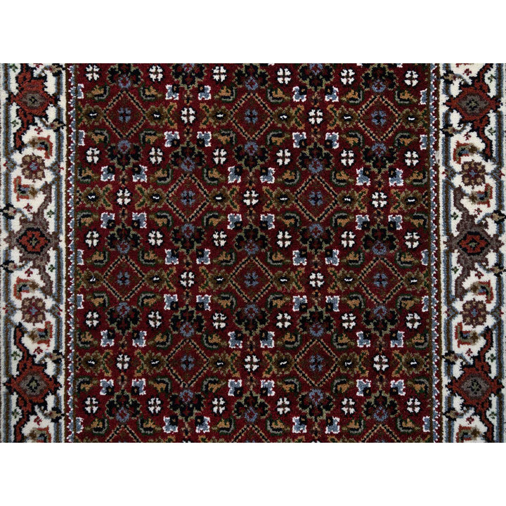 2'1" x 13'10" New Hand Knotted Red Wool Runner Oriental Rug - MOA10264110