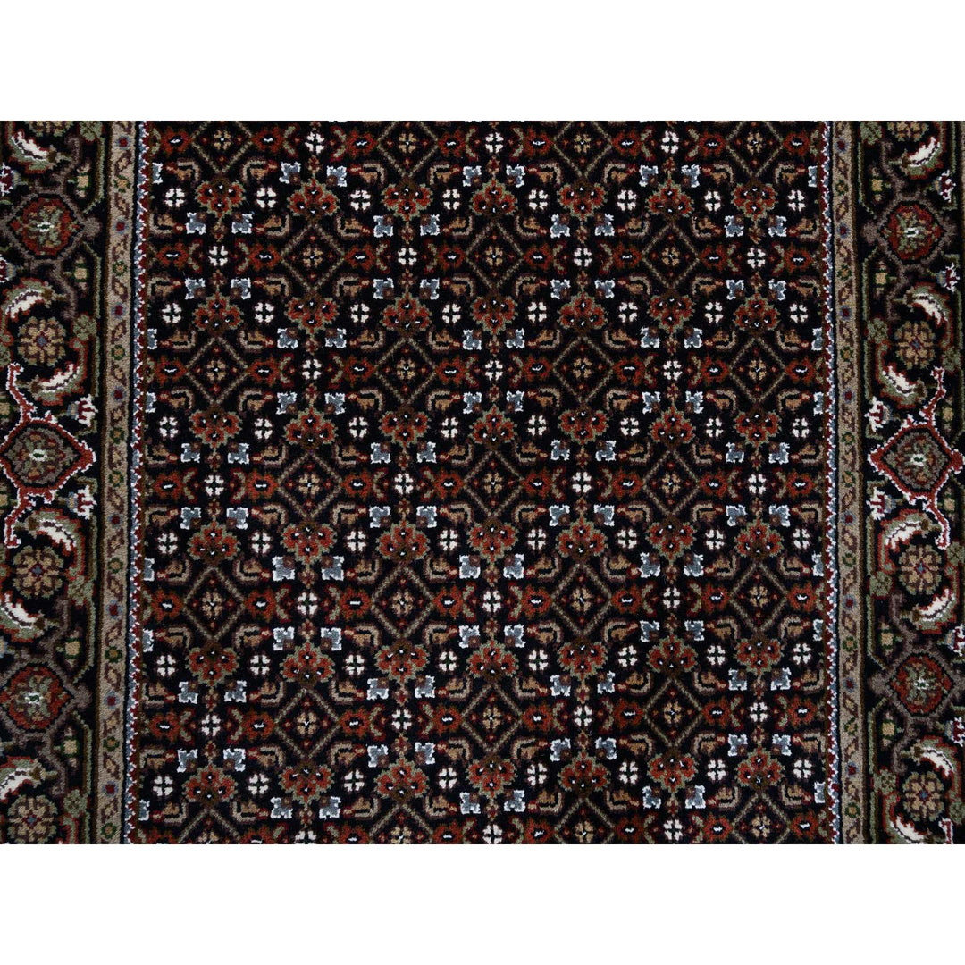 3'0" x 5'2" New Hand Knotted Black Wool Rectangle Oriental Rug - MOA10264117