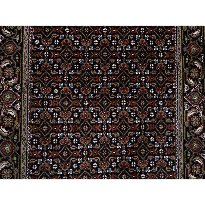 3'0" x 5'2" New Hand Knotted Black Wool Rectangle Oriental Rug - MOA10264117