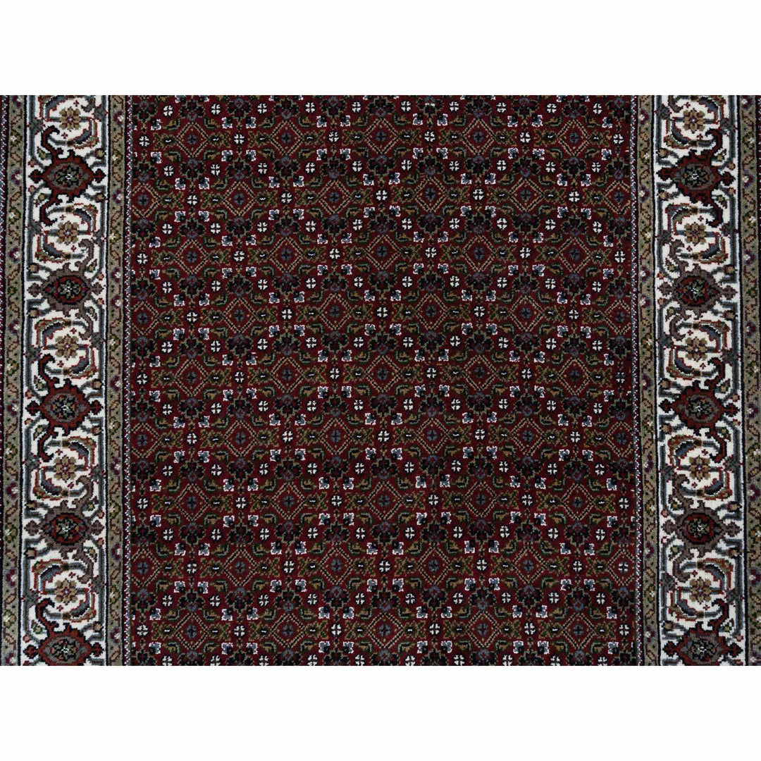 4'0" x 6'0" New Hand Knotted Red Cotton Rectangle Oriental Rug - MOA10264123