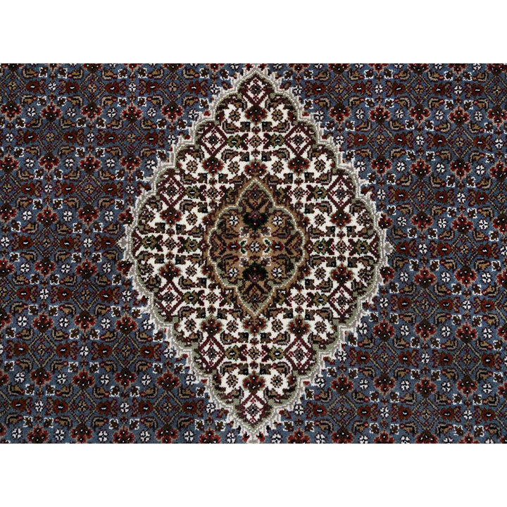 5'0" x 5'0" New Hand Knotted Grey Cotton Round Oriental Rug - MOA10264127