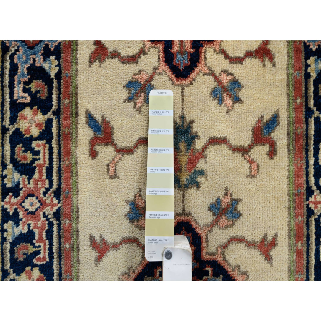 2'5" x 19'9" New Hand Knotted Ivory Wool Runner Oriental Rug - MOA10264202