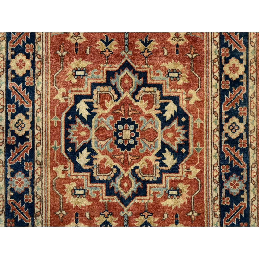 2'6" x 12'2" New Hand Knotted Red Wool Runner Oriental Rug - MOA10264205