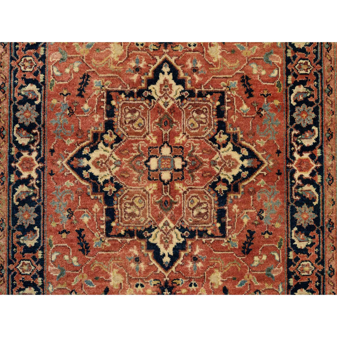 2'7" x 12'0" New Hand Knotted Red Wool Runner Oriental Rug - MOA10264250