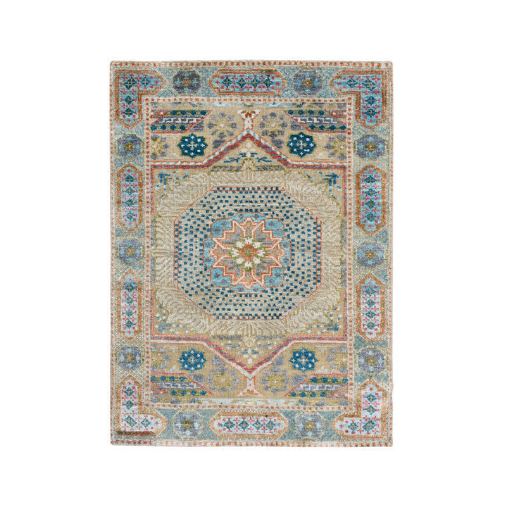 2'1" x 3'2" New Hand Knotted Multicolored Cotton Rectangle Oriental Rug - MOA10264463