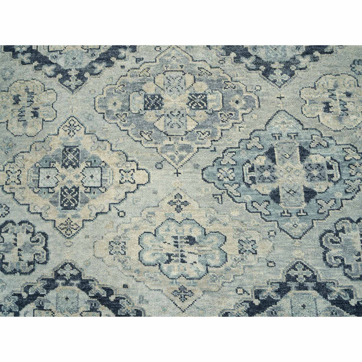 8'0" x 10'0" New Hand Knotted Grey Wool Rectangle Oriental Rug - MOA10264509