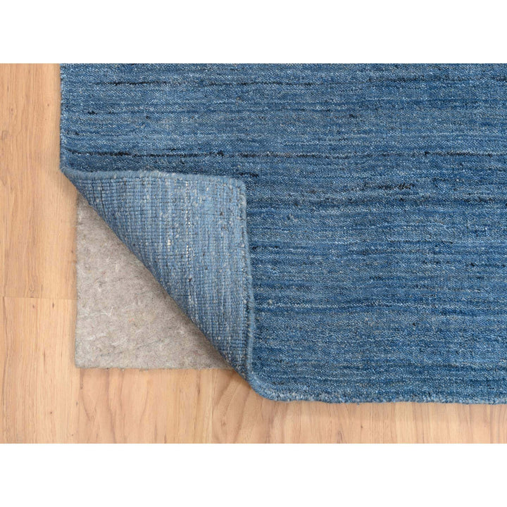 12'0" x 12'0" New Hand Loomed Blue Wool Square Oriental Rug - MOA10264563