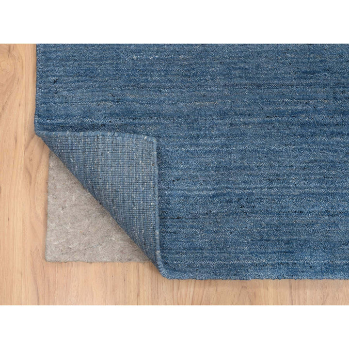 10'0" x 14'0" New Hand Loomed Blue Wool Rectangle Oriental Rug - MOA10264565