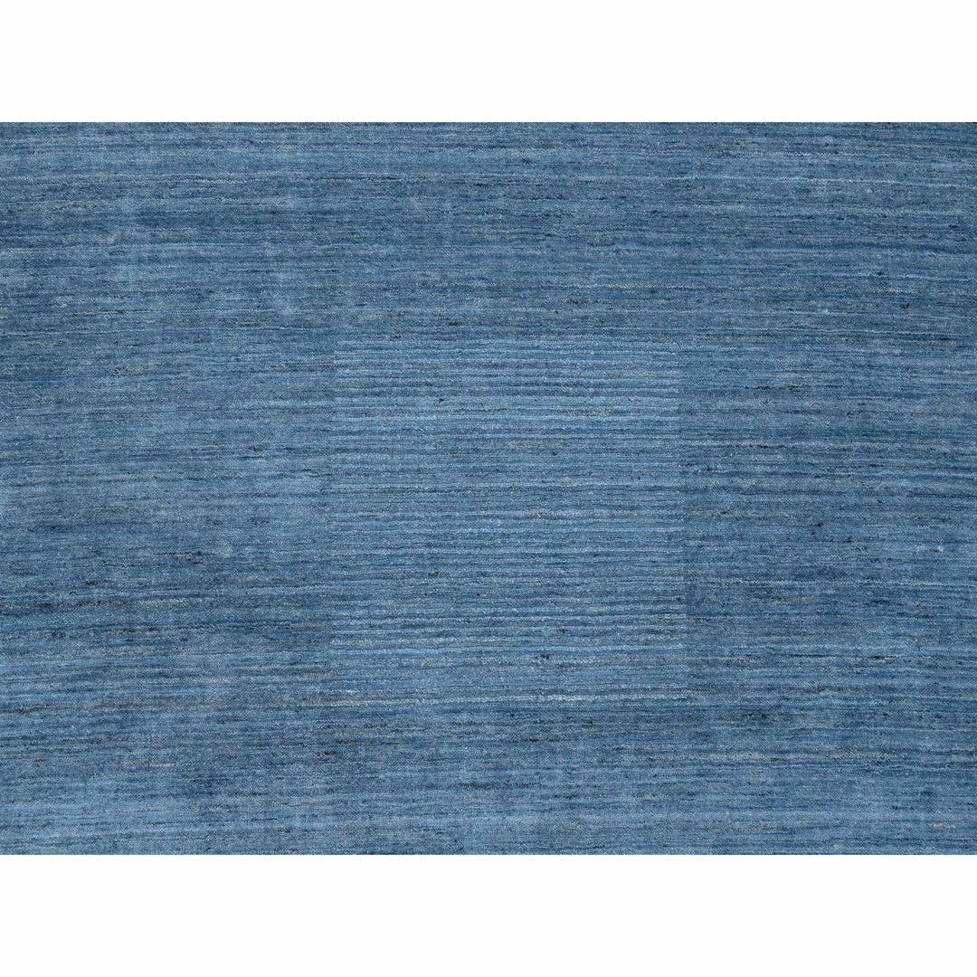 11'9" x 11'9" New Hand Loomed Blue Wool Round Oriental Rug - MOA10264566