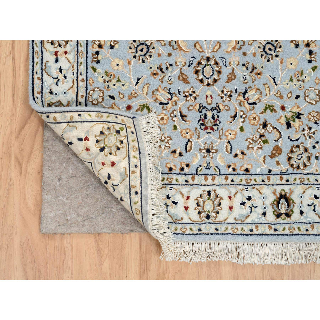 2'6" x 13'9" New Hand Knotted Blue Cotton Runner Oriental Rug - MOA10264736