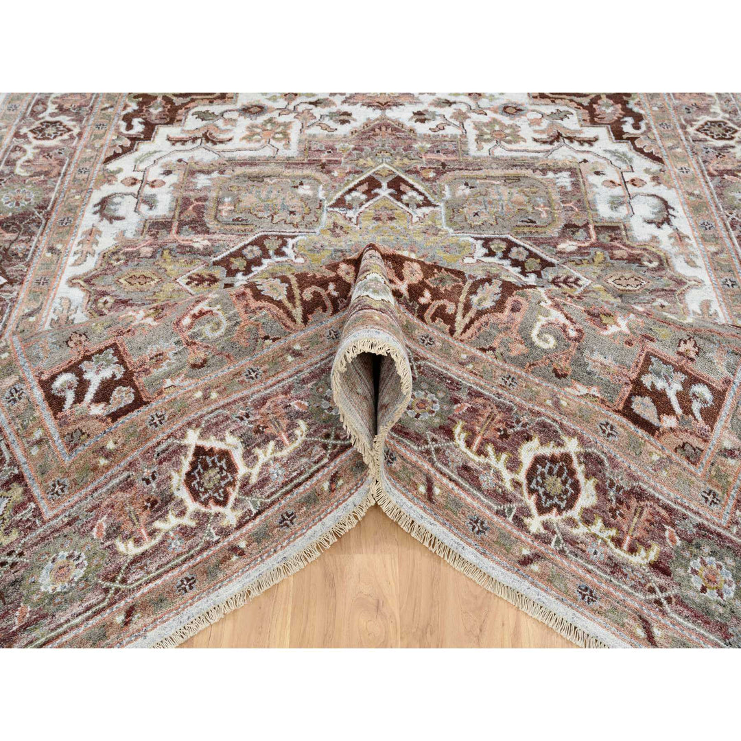 8'0" x 10'0" New Hand Knotted Red Wool Rectangle Oriental Rug - MOA10264820