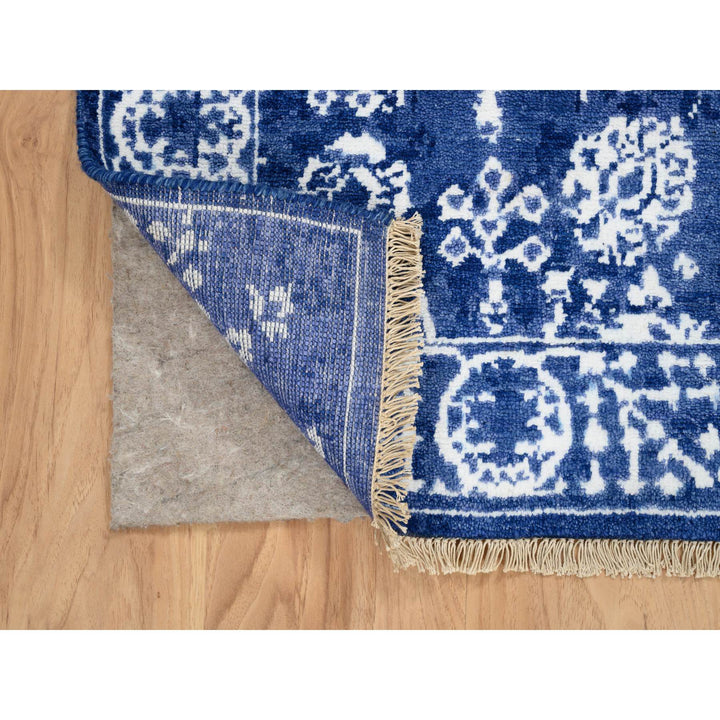 2'0" x 3'0" New Hand Knotted Blue Cotton Rectangle Oriental Rug - MOA10264858