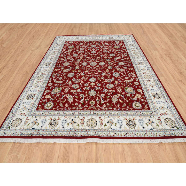 8'0" x 10'2" New Hand Knotted Red Cotton Rectangle Oriental Rug - MOA10264861