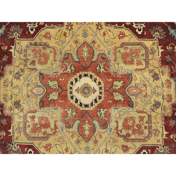 10'0" x 14'1" New Hand Knotted Red Wool Rectangle Oriental Rug - MOA10264920