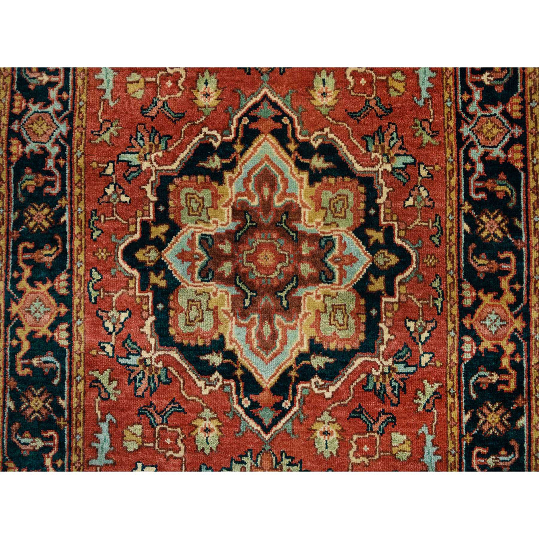 2'7" x 12'0" New Hand Knotted Red Wool Runner Oriental Rug - MOA10264931