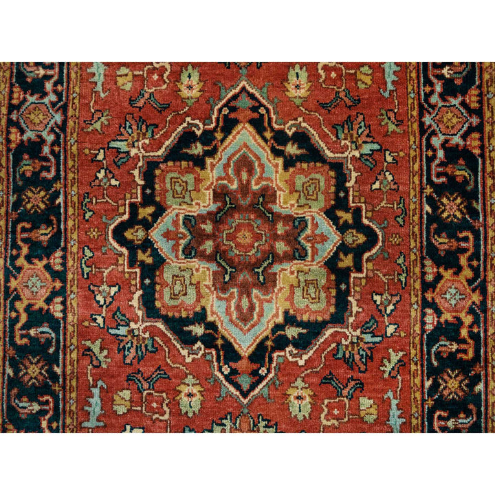 2'7" x 12'0" New Hand Knotted Red Wool Runner Oriental Rug - MOA10264931