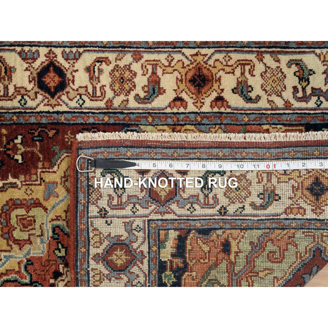 2'7" x 16'0" New Hand Knotted Red Wool Runner Oriental Rug - MOA10264966