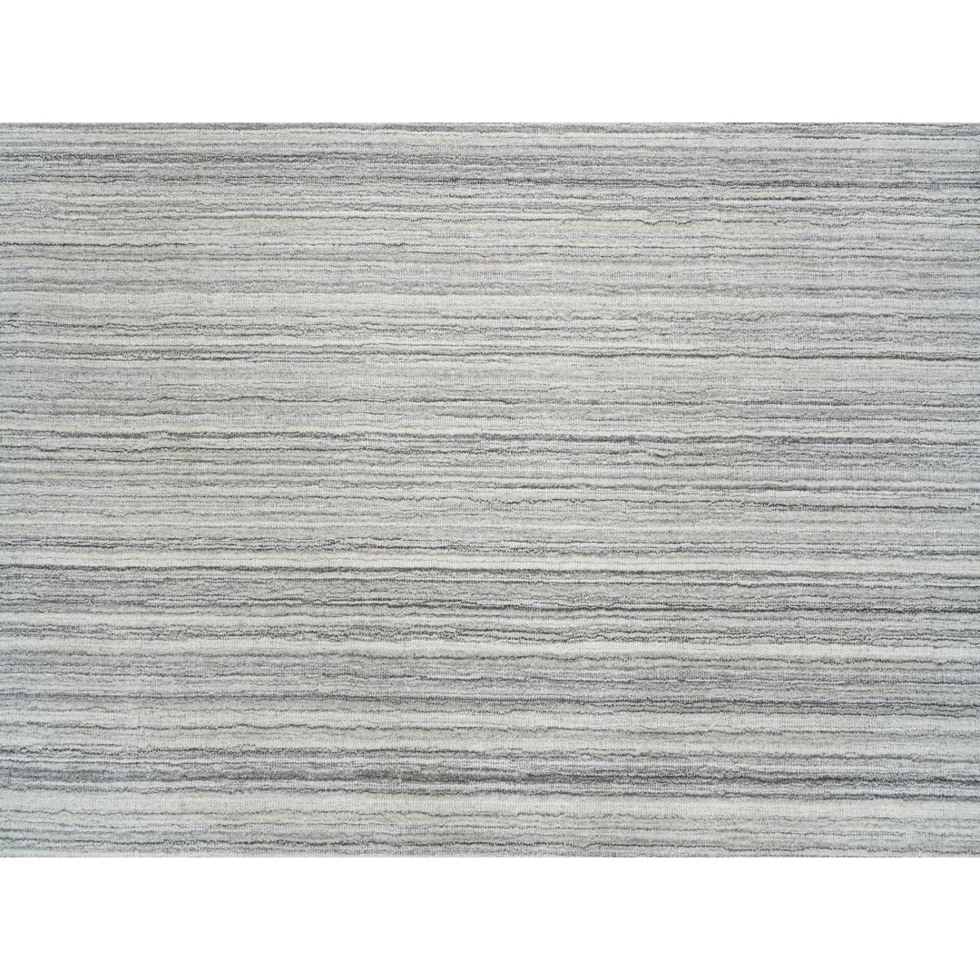 8'1" x 8'0" New Hand Loomed Grey Wool Square Oriental Rug - MOA10264990