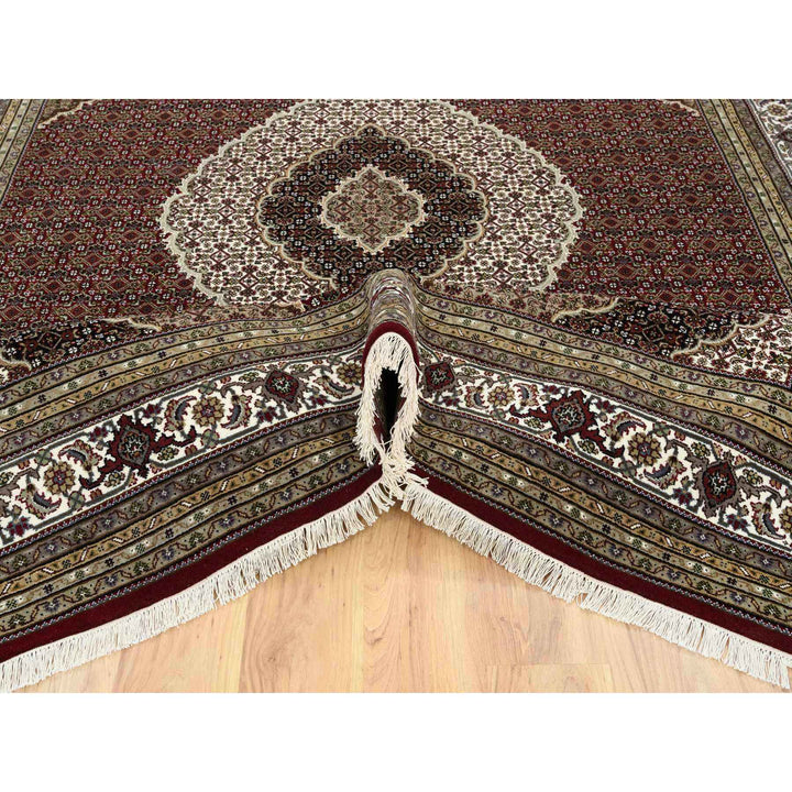 9'2" x 12'3" New Hand Knotted Red Cotton Rectangle Oriental Rug - MOA10265044