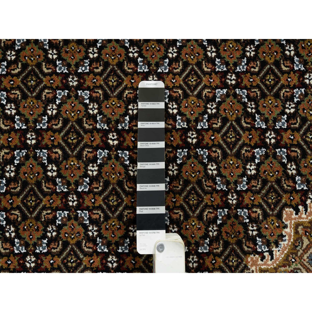 8'0" x 10'0" New Hand Knotted Black Cotton Rectangle Oriental Rug - MOA10265049