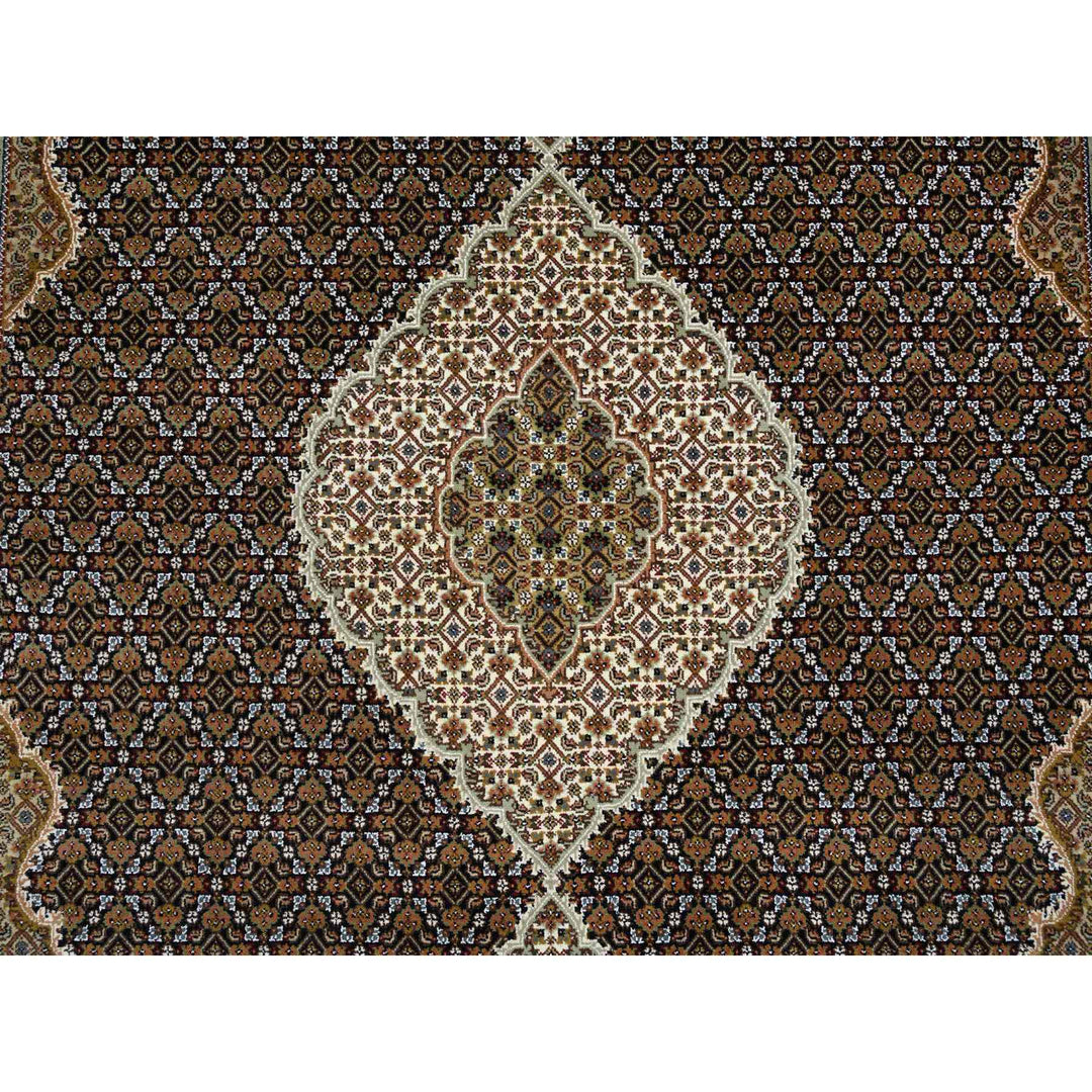 8'0" x 10'0" New Hand Knotted Black Cotton Rectangle Oriental Rug - MOA10265049