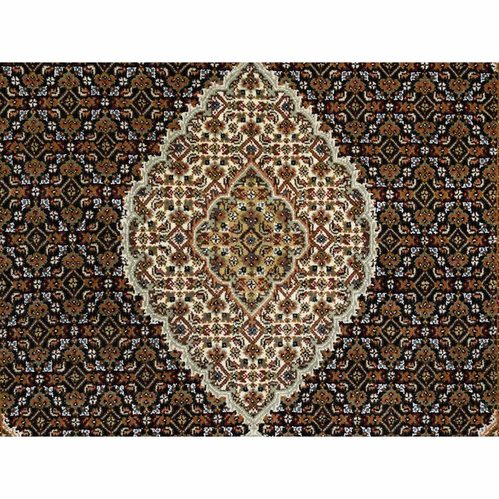 5'2" x 8'0" New Hand Knotted Black Cotton Rectangle Oriental Rug - MOA10265052