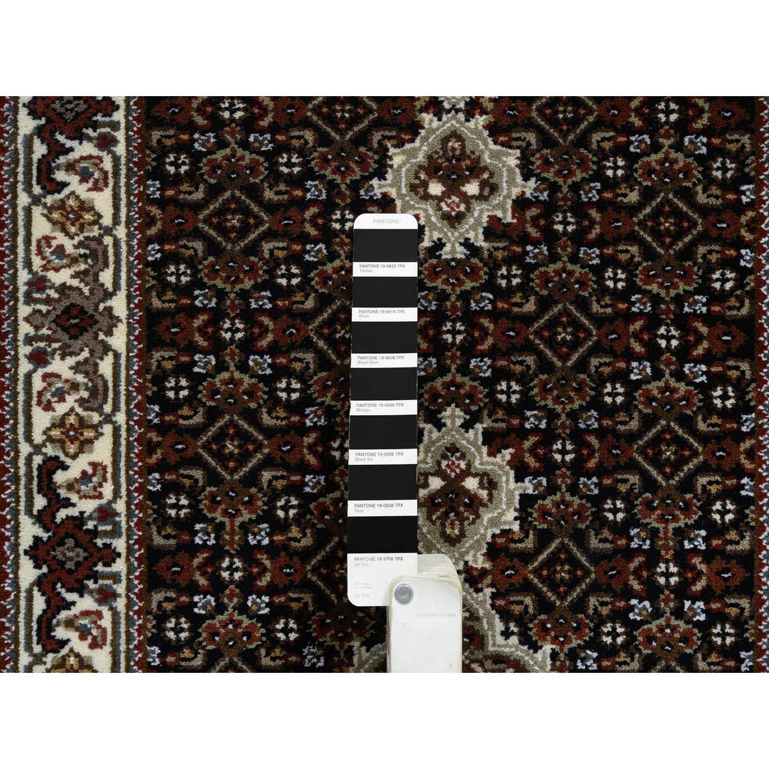 2'0" x 7'10" New Hand Knotted Black Cotton Runner Oriental Rug - MOA10265061