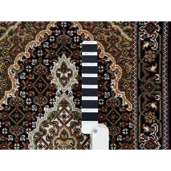 2'0" x 3'1" New Hand Knotted Black Cotton Rectangle Oriental Rug - MOA10265076