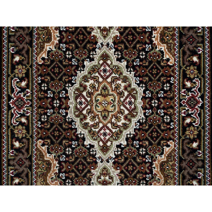 2'0" x 3'1" New Hand Knotted Black Cotton Rectangle Oriental Rug - MOA10265076