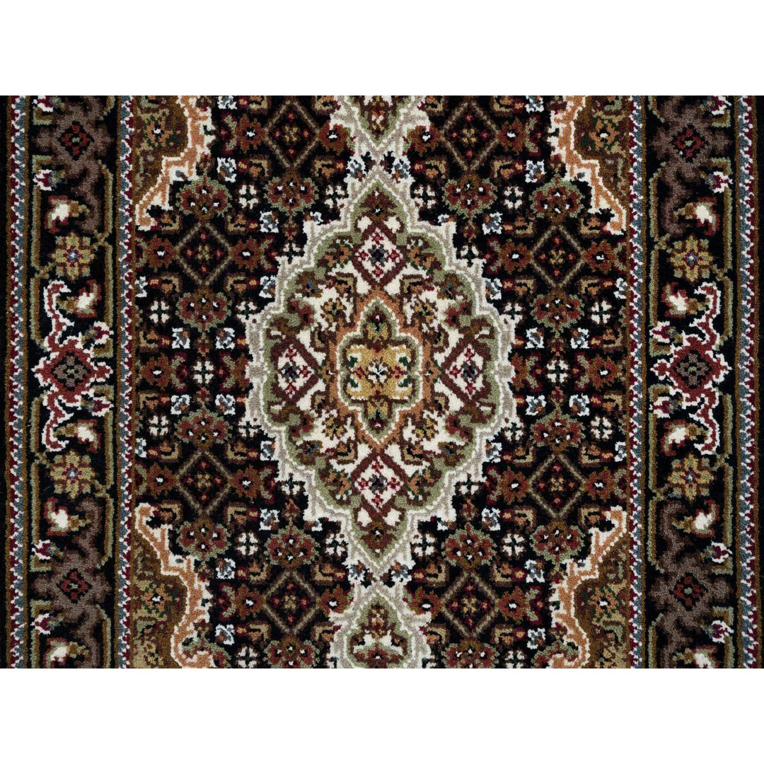 2'0" x 3'0" New Hand Knotted Black Cotton Rectangle Oriental Rug - MOA10265078