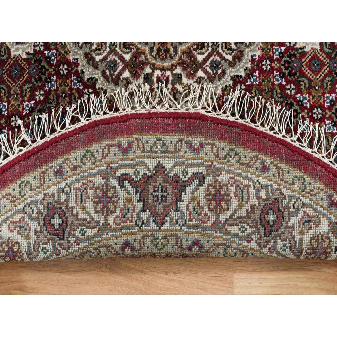 3'4" x 3'4" New Hand Knotted Red Cotton Round Oriental Rug - MOA10265093