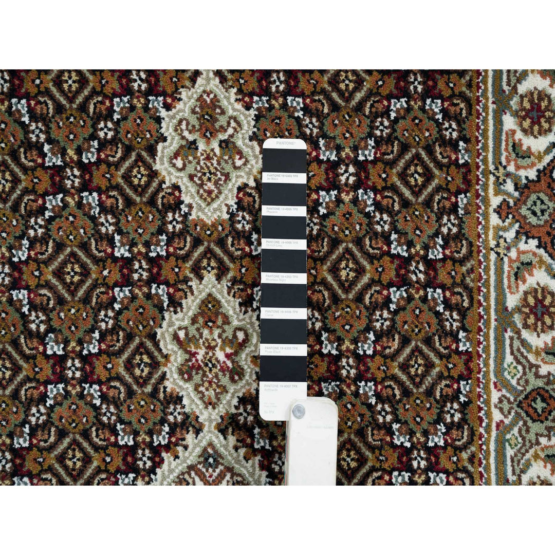 2'7" x 13'7" New Hand Knotted Black Cotton Runner Oriental Rug - MOA10265098