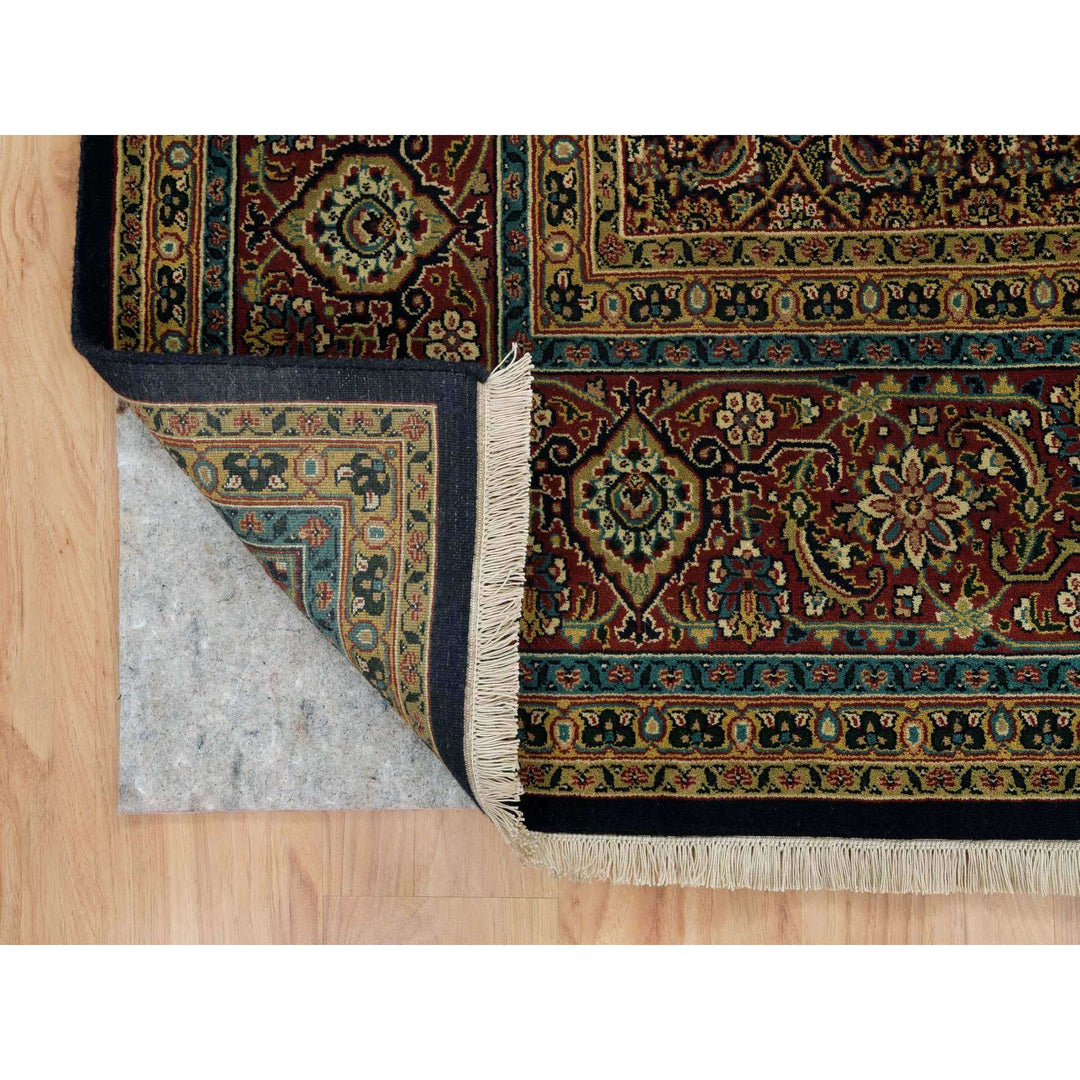 8'9" x 12'2" New Hand Knotted Blue Cotton Rectangle Oriental Rug - MOA10265107