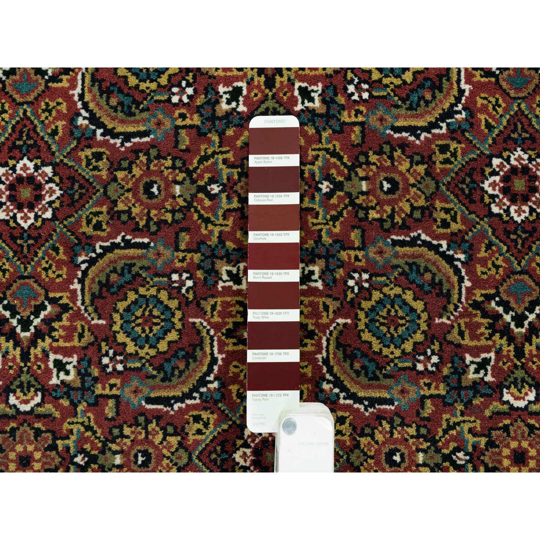 4'2" x 6'0" New Hand Knotted Red Cotton Rectangle Oriental Rug - MOA10265119