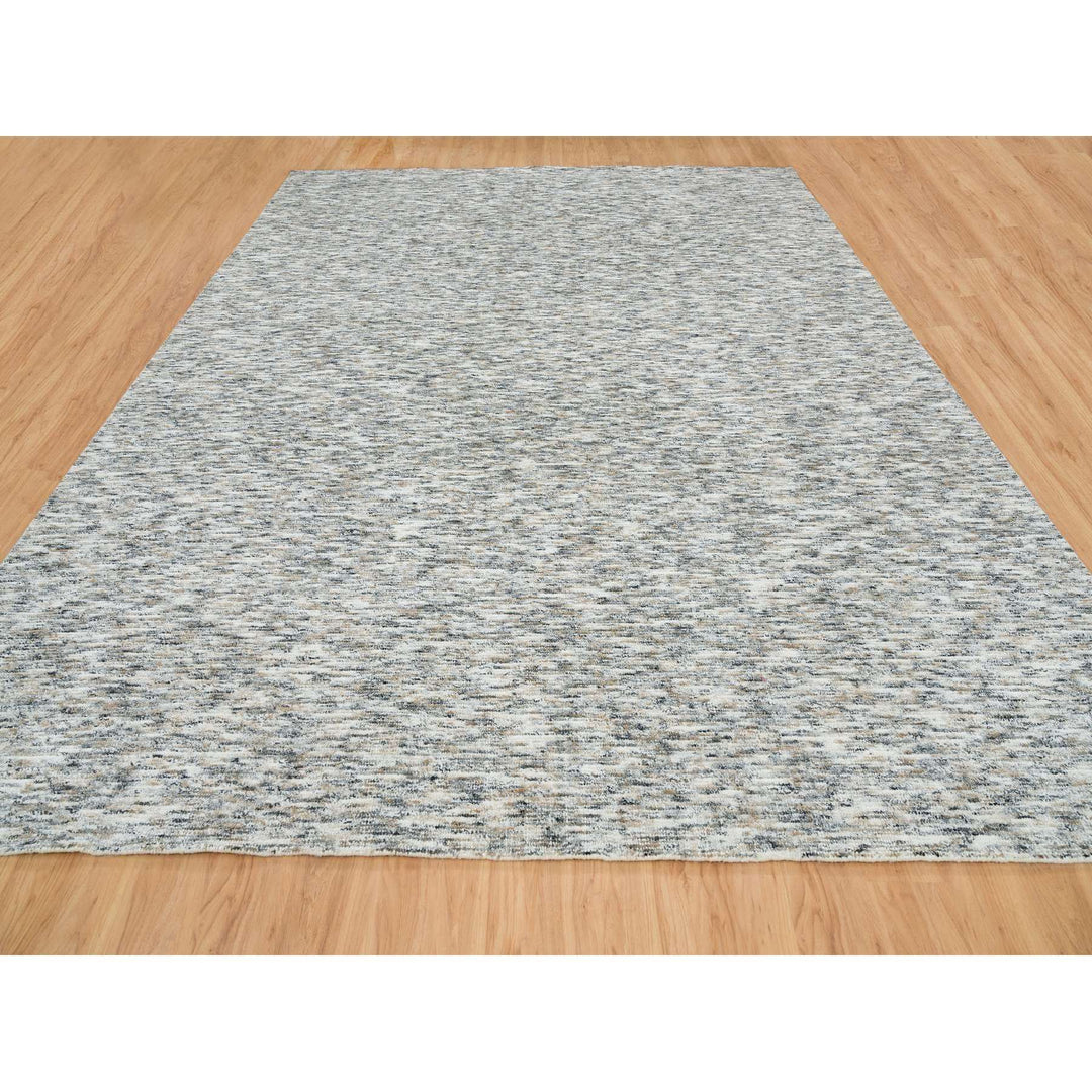 12'2" x 15'0" New Hand Loomed Beige Wool Rectangle Oriental Rug - MOA10265236